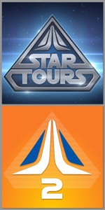 Star Tours: The Adventures Continue logos