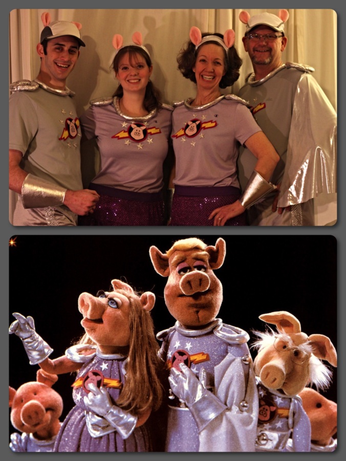 Yes, there is a group of us dressed as Pigs in Space muppets. 